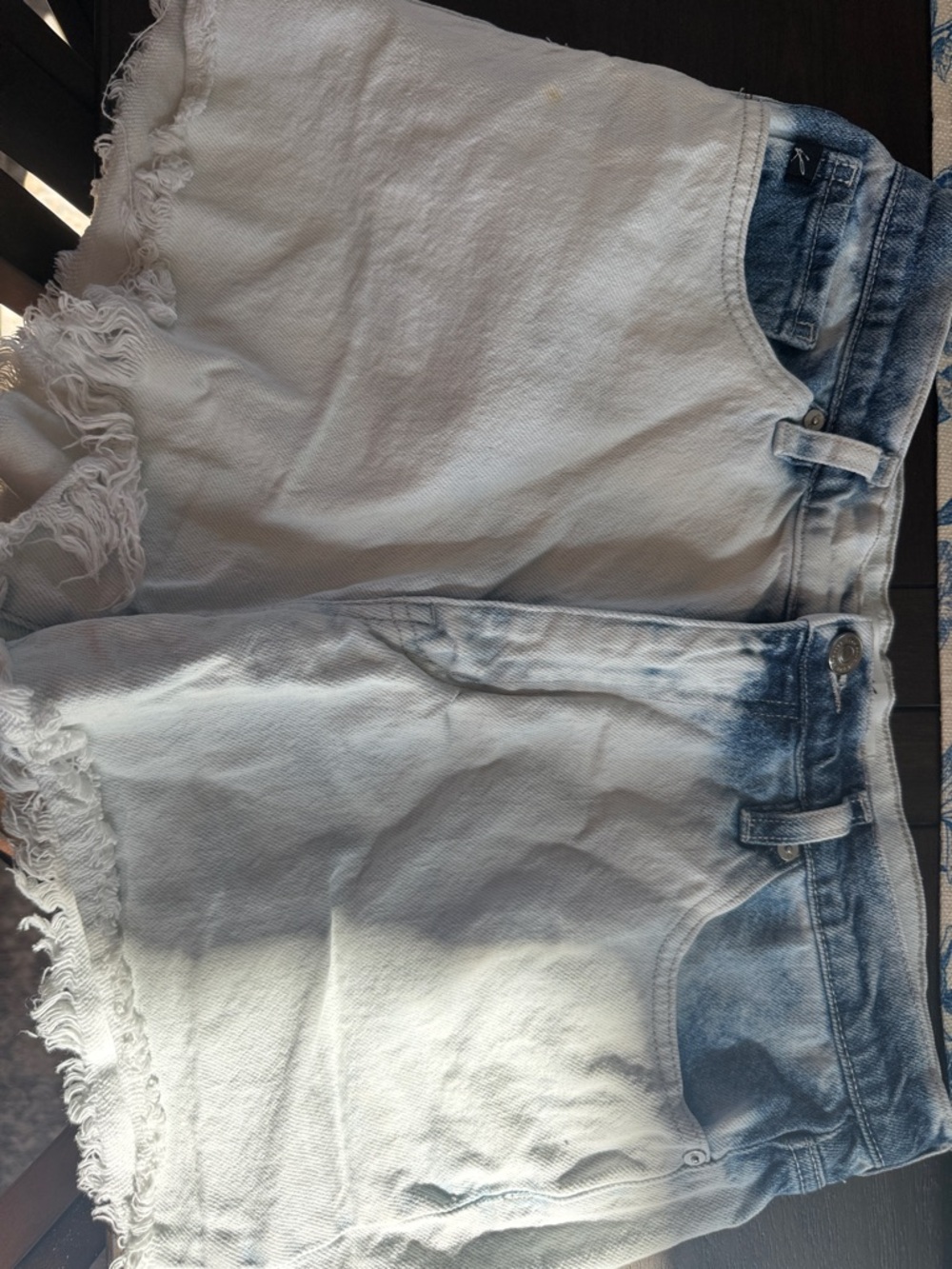 Kancan distressed light wash shorts